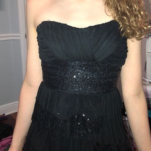 Black strapless dress